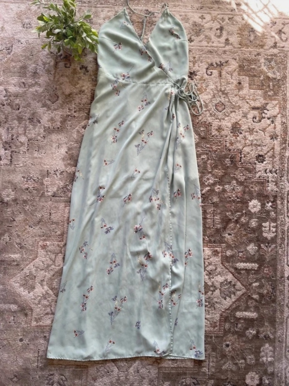 H&M Seagreen Floral Dress